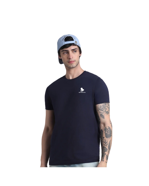 Jack & Jones Joren Unisex Round Neck T-shirt-Navy Blue